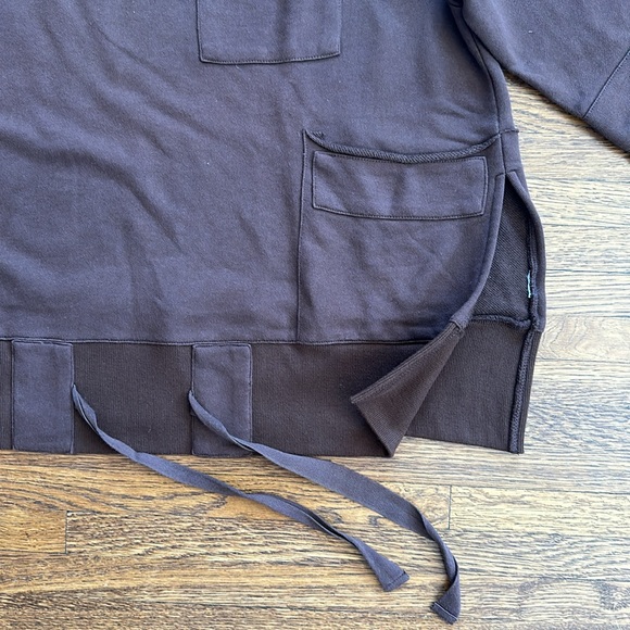 Profound Men’s Brown Short Sleeve Cotton Sweatshirt with Pockets and side vents - Picture 3 of 5